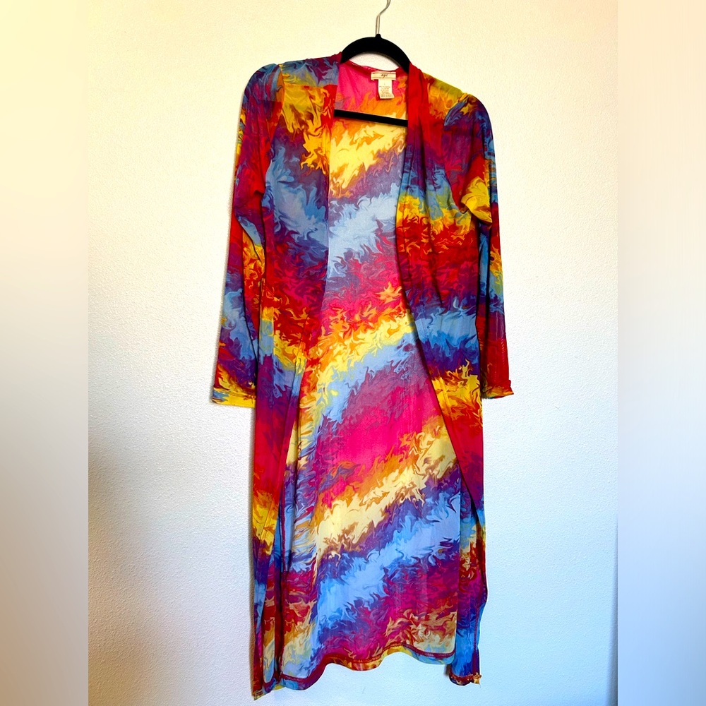 NYC Mesh Rainbow Long Length Sweater